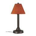 Brilliantbulb San Juan 30 in. Table Lamp 30127 with 2 in. bronze body and chili linen Sunbrella shade fabric BR2632165